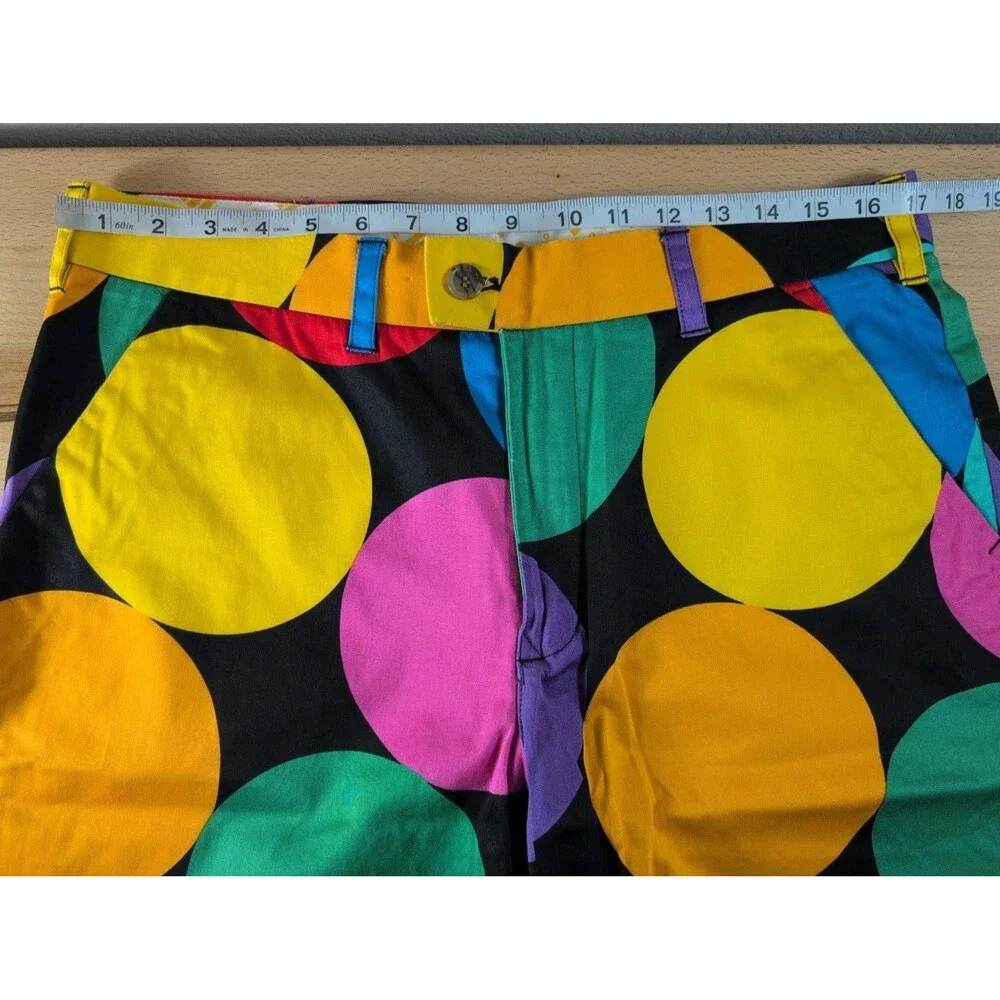 Loudmouth Golf Rainbow Colorful Circles Polka Dot Shorts Mens 34